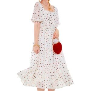 NWT VooDoo Vixen Strawberry Print Midi Dress Size 8